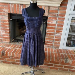 Anthropologie Girls From Savoy Blue Dress